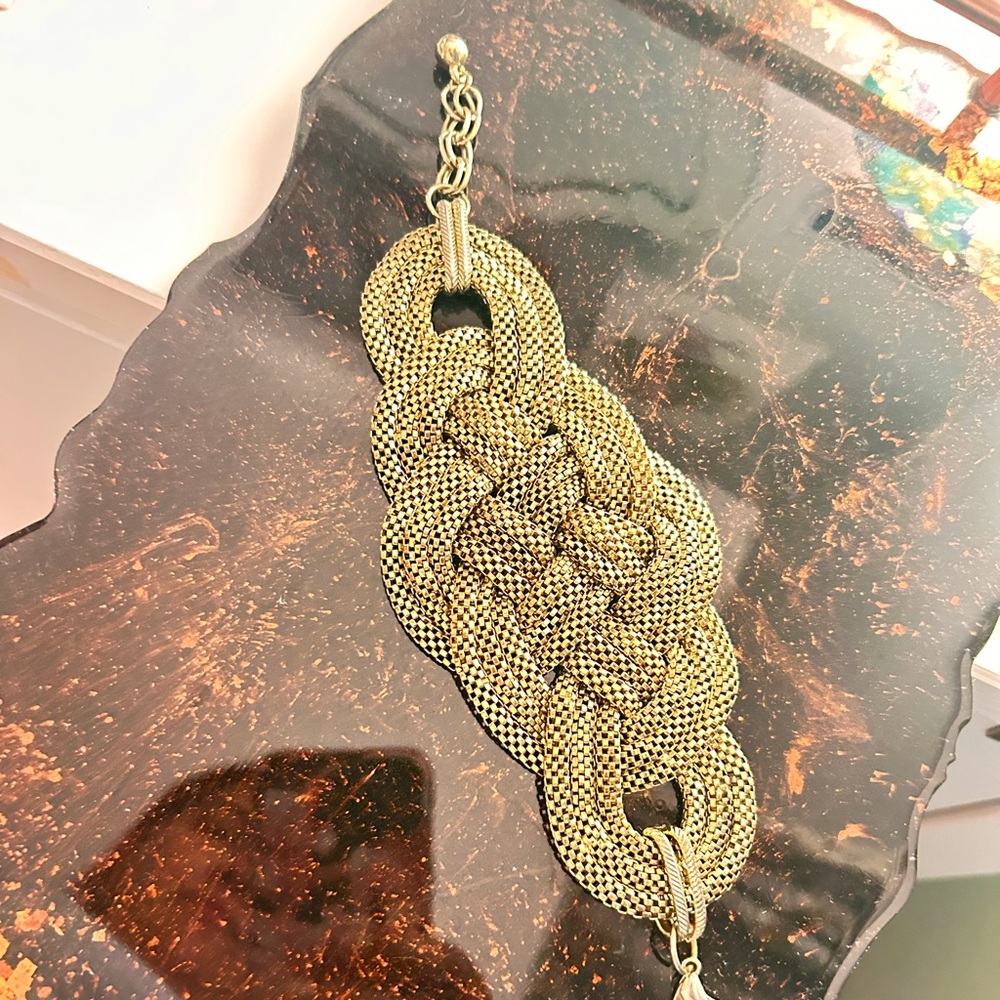 Gold tone vintage cuff